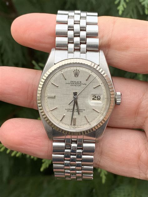 rolex datejust 1601 linen dial|rolex oyster perpetual datejust 1601.